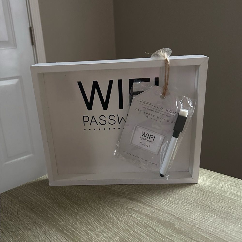 NWT … SHEFFIELD HOME “Dry Erase” WiFi Sign With Marker